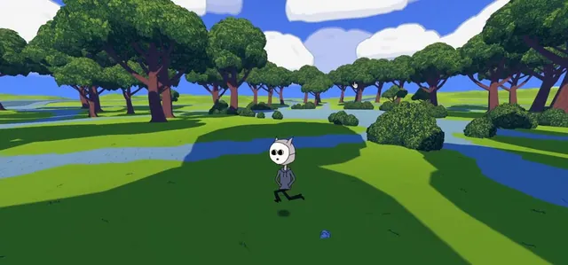 Purrspective: the masked cat in a sunny park