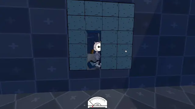 Breaking through a cracked tile wall